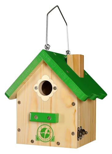 Wren-Bird-House-Premium-Wooden-Bird-Houses-for-Outside-Classic-Cabin-Design-Birdhouses-for-Outdoors-Hanging-Bird-House-Prothonotary-Warbler-Red-Breasted-Nuthatch-Wren-Chickadee Wren Bird House Premium Wooden Bird Houses for Outside Classic Cabin Design Birdhouses for Outdoors Hanging Bird House Prothonotary Warbler Red Breasted Nuthatch Wren Chickadee