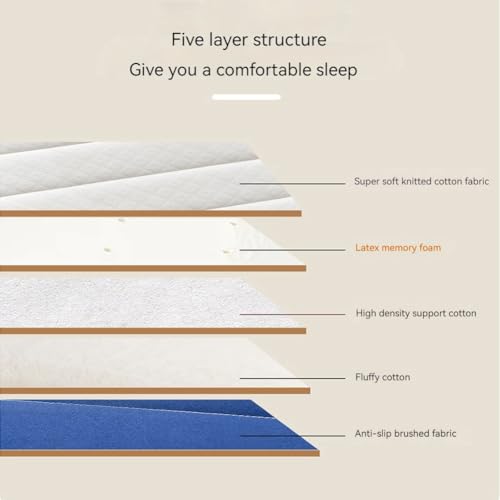 Materasso pieghevole in memory foam, tappetino portatile per dormitorio, comodo e comodo per gli studenti