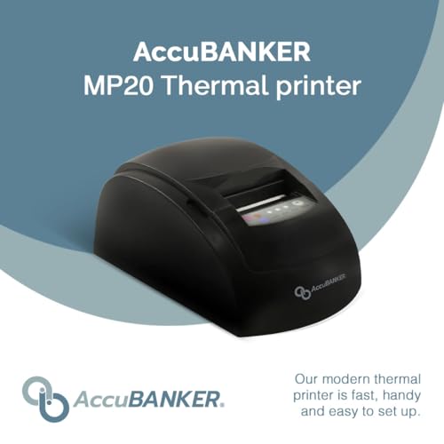 Image of AccuBANKER MP20-71 Thermal Printer for AB7100 Bill Counter - Prints Reports of Verified Bills, Quick and Easy to Use, Compact Design, Quick Printing Speed, Low Noise Level (AB7100 Compatibility)