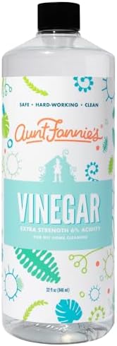 Aunt Fannie’s Extra Strength Cleaning Vinegar, Multipurpose Household Cleaner, No Added Scents, Dyes, or Other Additives, 32 Ounce, Pack of 1