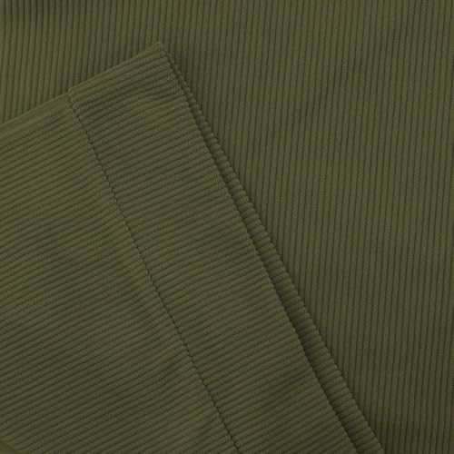 ZOCANIA Men's Corduroy Sweatshirts Pullover Casual Long Sleeve Stand Collar Button Henley Button Sweatshirts with Pockets4