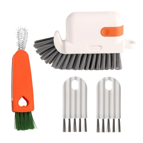 Image of Hard Bristle Crevice Cleaning Brush,3 in 1 Cup Lid Cleaning Brush,Keyboard Brush,Crevice Cleaning Brushes for Household use,Window Track Cleaning Tools,Use Bathroom,Kitchen, Sink, Sliding Door