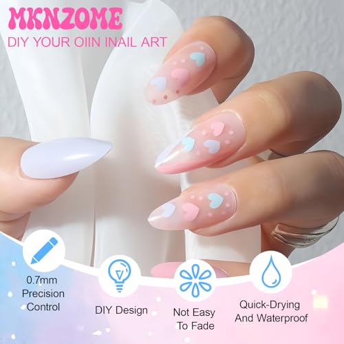 Image of 28 Color Nail Art Pens for Painting Nails, 2026 0.7 MM Nail Polish Pens Set Drawing Point Liner Acrylic Painted Pen Kit, Waterproof Quick-drying Nail for DIY Design Manicure Tools