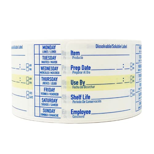 ATL Direct 2x3 Food Labels, 1000 Labels for Food Containers, Dissolvable Food Labels Stickers, Kitchen Labels, Freezer Labels, Baby Food Labels for Containers, Food Sticker Labels, Leftover Labels - Thumbnail 7