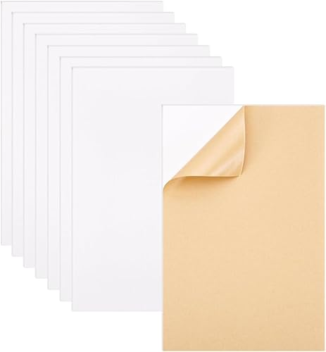 BENECREAT 8 tableros de montaje, 0.118 in de grosor, sello de espuma autoadhesiva, tablero de póster para punto de cruz, imagen, bordado, oficina y