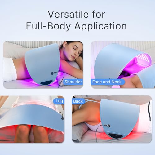 Image of FDA Cleared Red Light Therapy for Face and Neck, 4 Modes LED Mask Light Therapy, Blue Infrared Red Light Therapy Mask for Face, PDT Photons Facial Skin Care Device