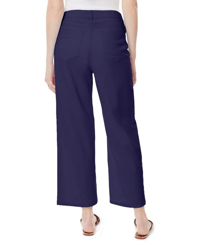 Jones New York Women's Lexington High Rise Wide Leg Crop Pants (Collection Navy, 6)3