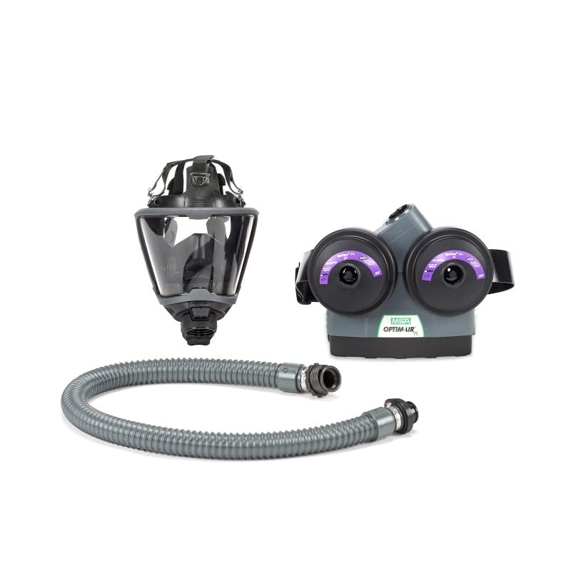 MSA 10081116 OptimAir TL Powered Air-Purifying Respirator Standard Kit - for Hoods, Standard Battery, Includes Charger & Appropriate Breathing Tube, Durable Respiratory Protection