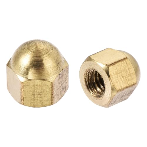 Tool Parts and Accessories M4 Thread Dia Dome Head Brass Cap Acorn Hex Nuts 20pcs (#CN-140824-07658)
