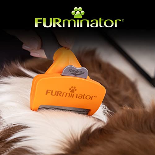 FURminator Ferramenta de remoção de pelos para cães de pelo médio longo, 9-23 kg