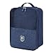 SANJIANG 3 In 1 Reiseschuhtaschen wasserdichte Tragbare Mesh-Schuhtaschen Faltbare wasserdichte Schuhpuffes Organizer-Double Layer Men Women,Darkblue