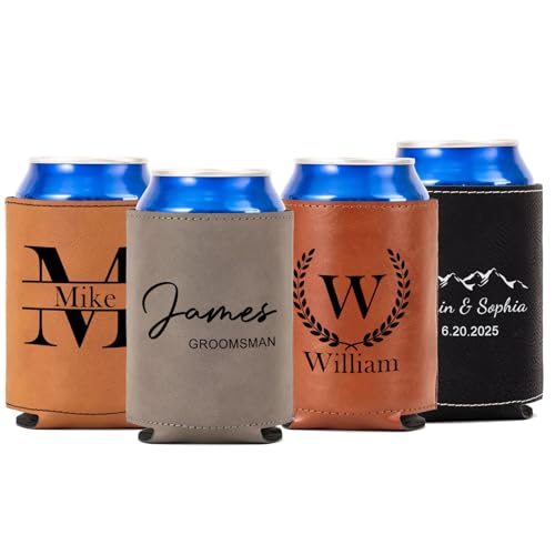 Set of 6 Personalized Groomsmen Can Cooler Custom Groomsmen Gifts
