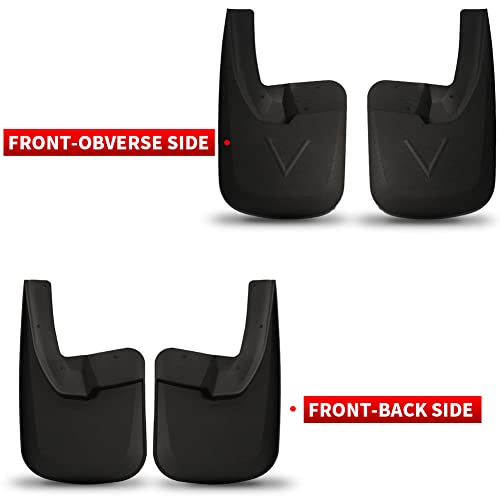 Image of RMOURTEKK Mud Flaps Compatible with Ford 2017-2024 F250 Without OEM Fender Flares Custom Front and Rear Mud Guard Set(4pc Set)