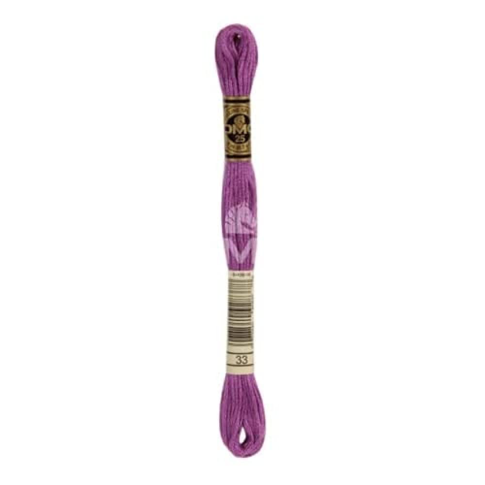 DMC 117MC-0033 Embroidery Floss Cotton 0033 Pink, 8 Metres