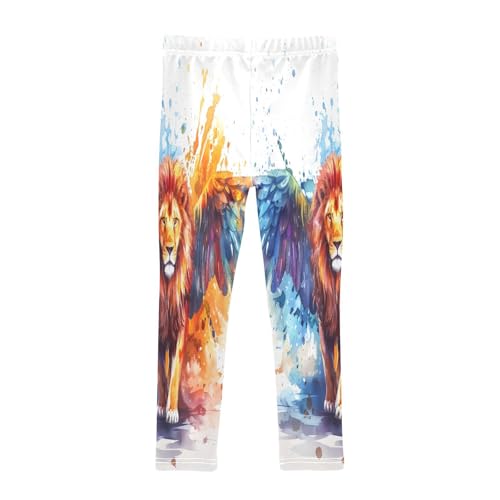 Bolaz Toddler Girls Leggings Printed Yoga Pants Leggings Lion with Colorful Wings for Kids2