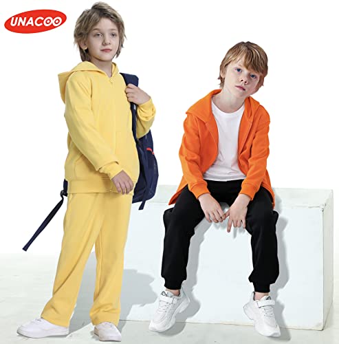UNACOO Girls Boys Zip Up Hoodie Soft Fleece Sweatshirt Kids Hoodies for Toddler Zipper hoodie Jacket (Age 3-12 Years)2