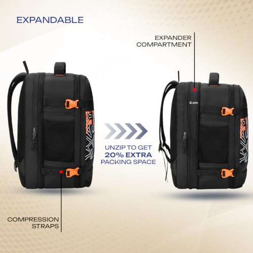 Image of Safari Weekender 45L Expandable Overnighter Casual Hiking Travel Backpack Large size Laptop Bag for Man and Women with suitcase compartment, Ideal for Office Use, Work Trips, College, boys and girls
