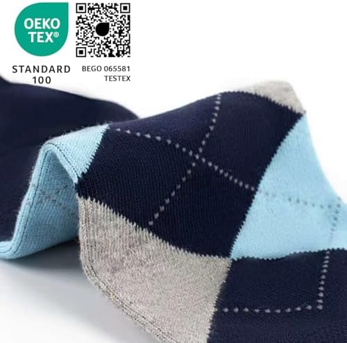 7DayOtter Modal Odor Resistant Cotton Business Dress Men's Crew Socks 6 Pack - 5