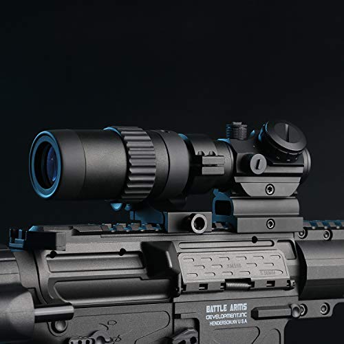 Feyachi M36 1.5X - 5X Red Dot Sight Optics Magnifier With Flip To Side Mount #TOP6