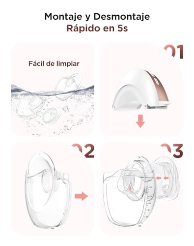 Haokoo Sacaleches Electricos Manos Libres - Discreto Extractor de Leche Materna Ultraligero 205 g, Silencioso <40 dB, 1,5× más Rápido, 3 Modos 12 Niveles, sin BPA, Indoloro, Portátil - imagen 8