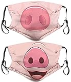 Cute Pig Nose and Mouth Funny Cartoon 2PCS Washable Reusable Mouth Warm Windproof Cotton Polyester...