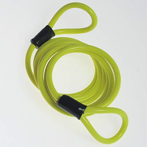 Cavo Reminder Promemoria Antifurto Lucchetto Acciaio Rivestito Gomma Giallo