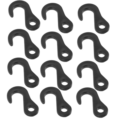 BESPORTBLE 50 Pcs Accesorios para Carpas Clip para Faro de Casco Gancho para Casco de Trabajo Polos patilla de Cambio Gancho de Faro de Trabajo Gancho de Seguridad para Faros páginas Black