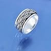 Treasure Bay MENS 10MM Wide Celtic Knot Braid 925 Sterling Silver Spinner/Spinning/Spin Band Ring Meditation Stress Relief Ring - Available in Sizes: R - Z (P) #3