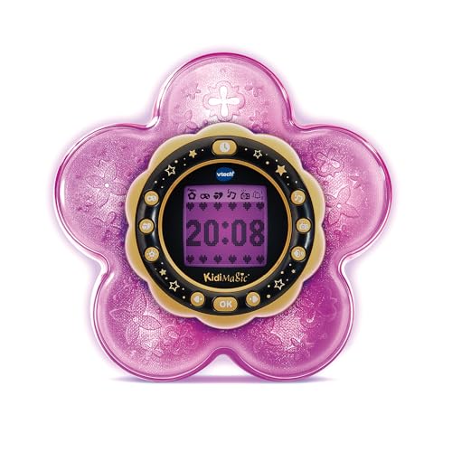 VTech - KidiMagic Galaxy Light Violet, Radio Réveil Enfant 9 en 1 avec Effets Lumineux, Projection d'Aurores Boréales au Plafond, Enceinte, Jeux, Cadeau...