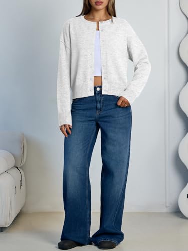 Image of Trendy Queen Cropped Cardigan Sweaters for Women Lightweight Y2k Fall Outfits Spring Fashion Clothes 2026