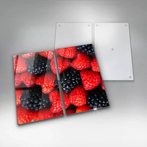 Planche à découper framboises mûres 2x30x52cm plaque de cuisson multifonctionnelle