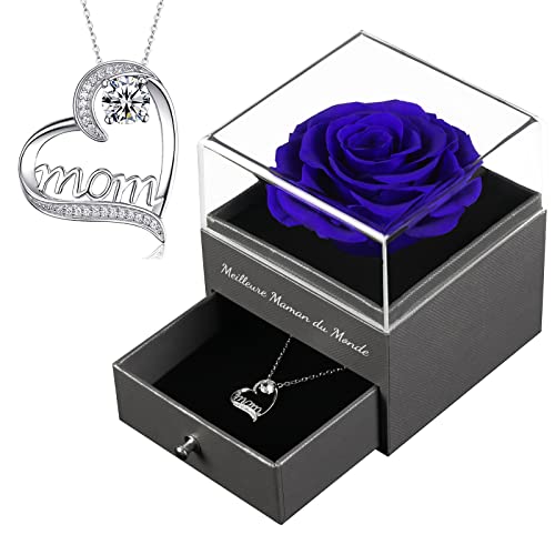 Regalo Dia De La Madre,Meilleure Maman du Monde Rosa eterna Regalos para Mama, Rosa Eterna Natural Preservada, Dia De La Madre Aniversario Cumpleaños Regalos para Mama Mujer Abuela Cover