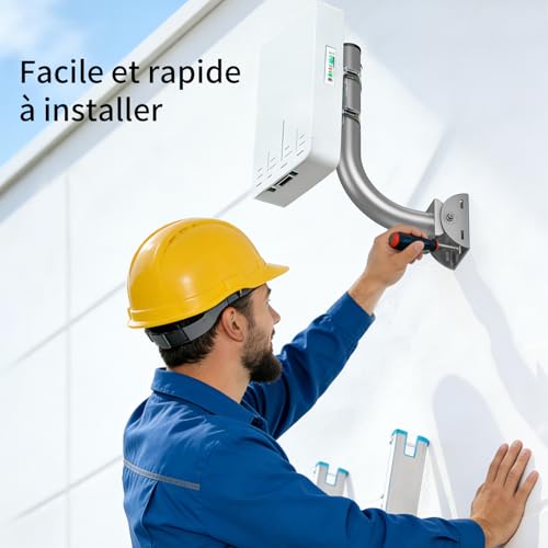 Support pont WiFi en acier inoxydable anti-corrosion mural et poteau