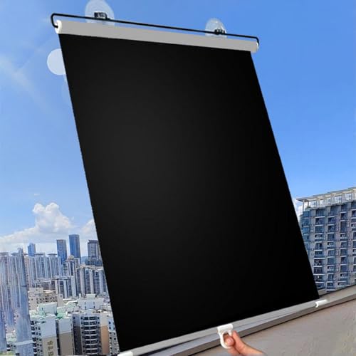 Persianas solares retráctiles para ventanas, cortinas opacas térmicas sin taladrar con ventosas, privacidad temporal y control de luz