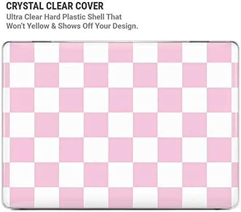 Skinit Case + Skin Compatible with MacBook Air 13in M1 (2021) Originally Designed Pink and White Checkerboard Design