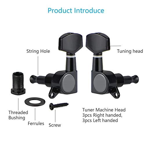 CHALA 7 PCS Mécanique guitare Clés Chevilles Mécaniques Accordeurs et manivelle guitare,3L3R guitare acoustique… - Les Beatles, Paul McCartney, John Lennon, RIngo Starr, George Harrison CHALA 7 PCS Mécanique guitare Clés Chevilles Mécaniques Accordeurs et manivelle guitare,3L3R guitare acoustique… – Image 6