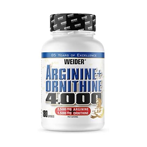 WEIDER Arginin + Ornithin 4000, L-Arginin Kapseln hochdosiert Cover