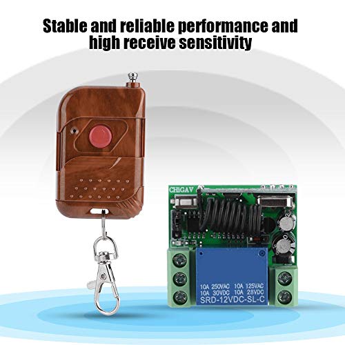Socobeta 12V Single CH Remote Control 433MHz Multifunction Wireless Portable Remote Control Switch, Default - Image 3