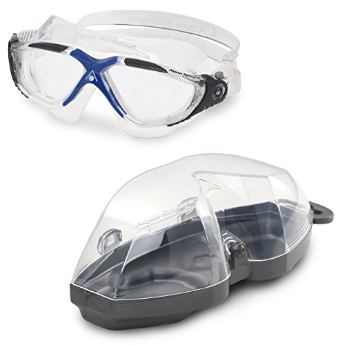 Aqua Sphere Vista Swim Mask with Clear Lens, Gray/Blue