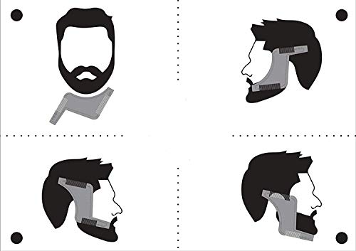 Image of Fully Beard Shaper Tool for Men Beard Comb for Men and Boys Beard Symmetry Tool for Perfect Lines, Neckline and Jawline (Transparent)