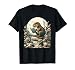 Cute Cottagecore Aesthetic T-Rex Dinosaur Reading Book Nerd T-Shirt