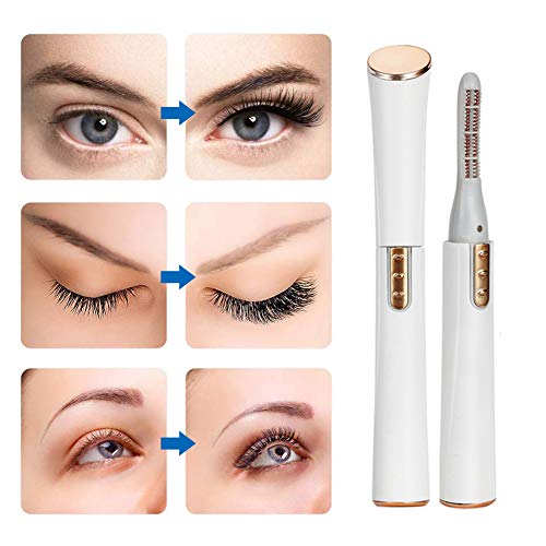Heated Eyelash Curler,Mini Eyelash Curler, Eyelash Curler, Hot Eyelash Curler, Electric Eyelash Curler,Fast Heating Up Long Lasting Safe White Eyelash Curler