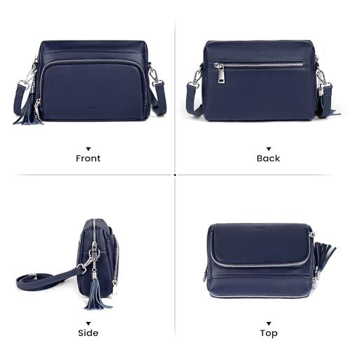 Image of befen Genuine Leather Crossbody Bags for Women Leather Wallet Travel Purse