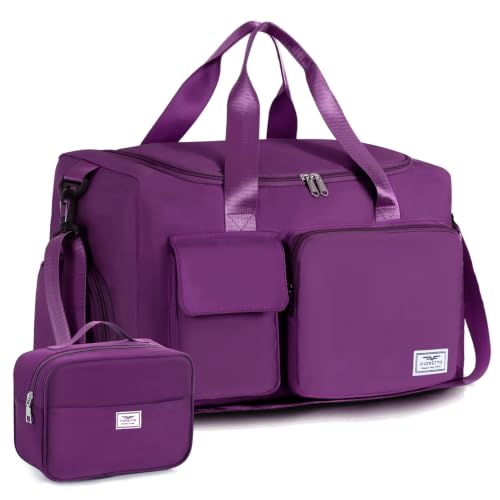 Image of FIORETTO Women's Gym Duffle Bag with Shoes Compartment, 30L Capacity, Ideal for Travel, Gym, Sports, Duffel, Weekender