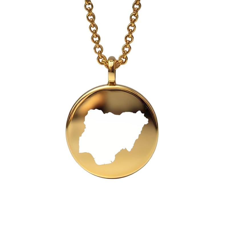 Pendentif carte du Nigéria pour vos voyages et aventures du quotidien