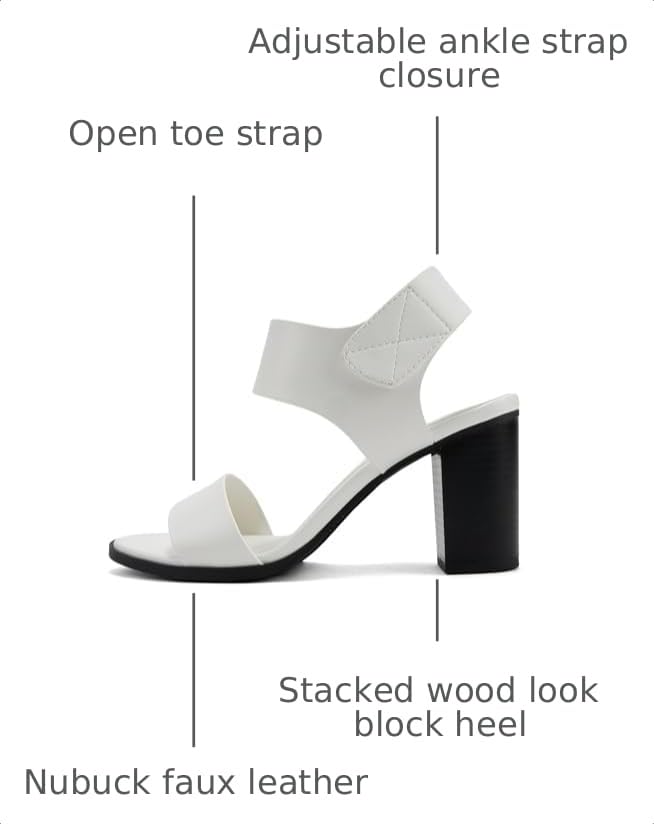 Image of Soda Wait-A ~ Women Open Round Toe Chunky Heel Ankle Strap High Heel Dress Sandals