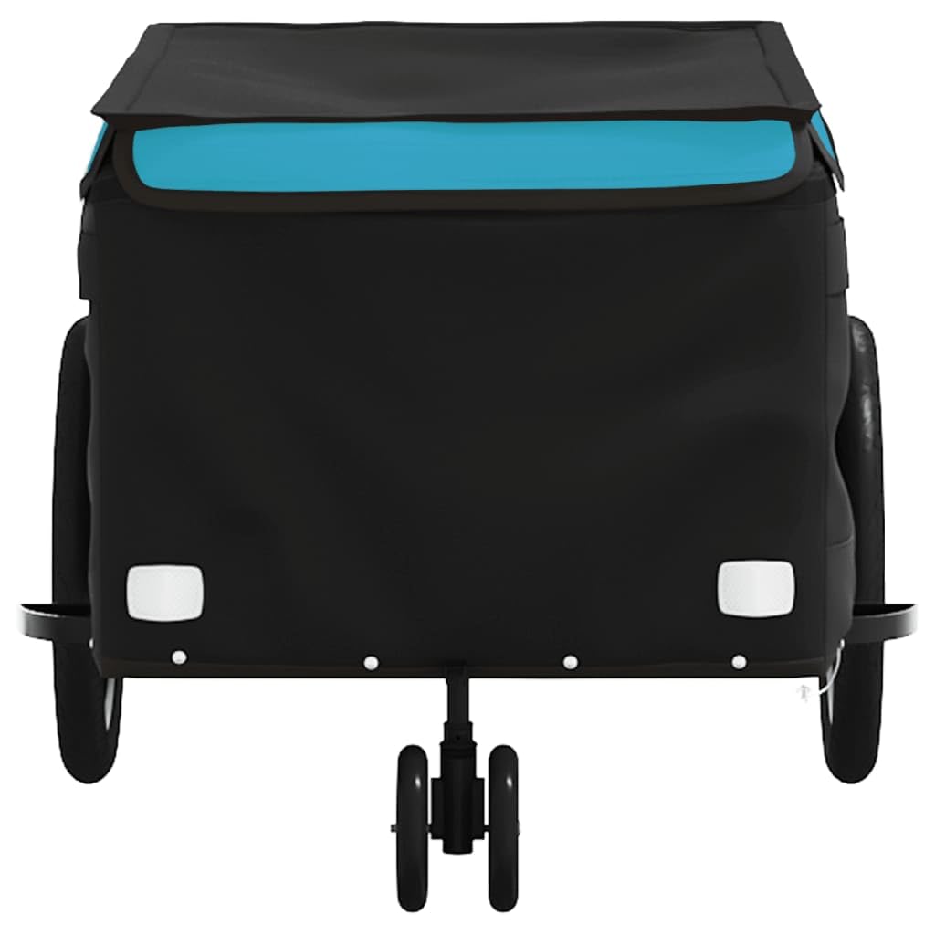 ShGaxin Fahrradanhänger Schwarz und Blau 30 kg Eisen, Fahrrad Anhänger, Lastenanhänger, Handwagen, Fahrrad-lastenanhänger, Lastenfahrrad - 94100