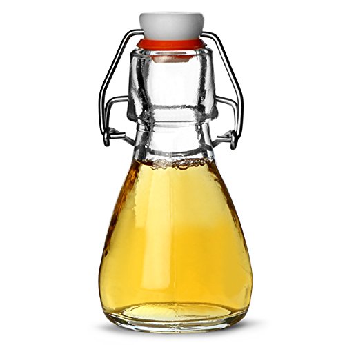 Genware Glass Swing Top Bottle 75ml Set of 6 Serving Bottle with