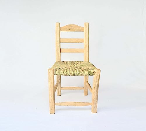 Silla de Madera Artesanal Mexicana Tejida con Tule ideal...
