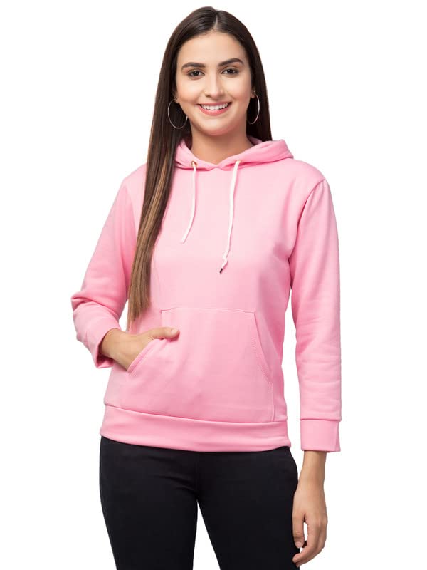 Image of Women's Fleece Plain Hoodie